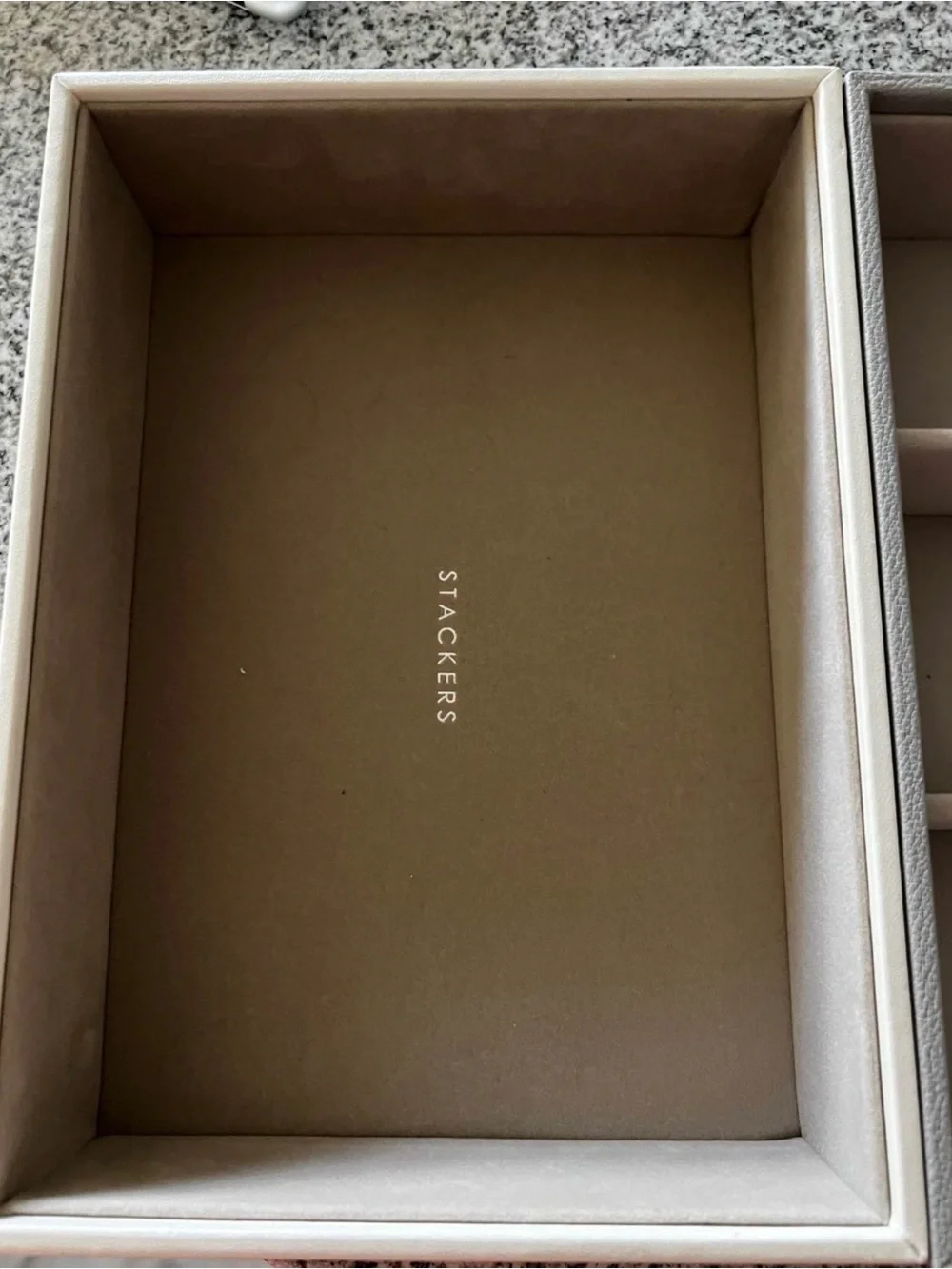 Set of 3 Stackets Jewelry Tray Organizers - 2 with Dividers